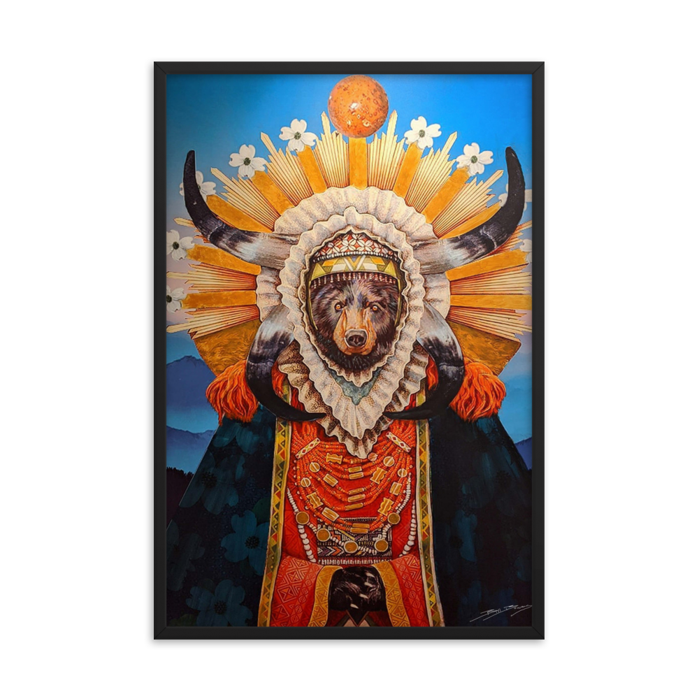 enhanced-matte-paper-framed-poster-in-black-The Queen Mother