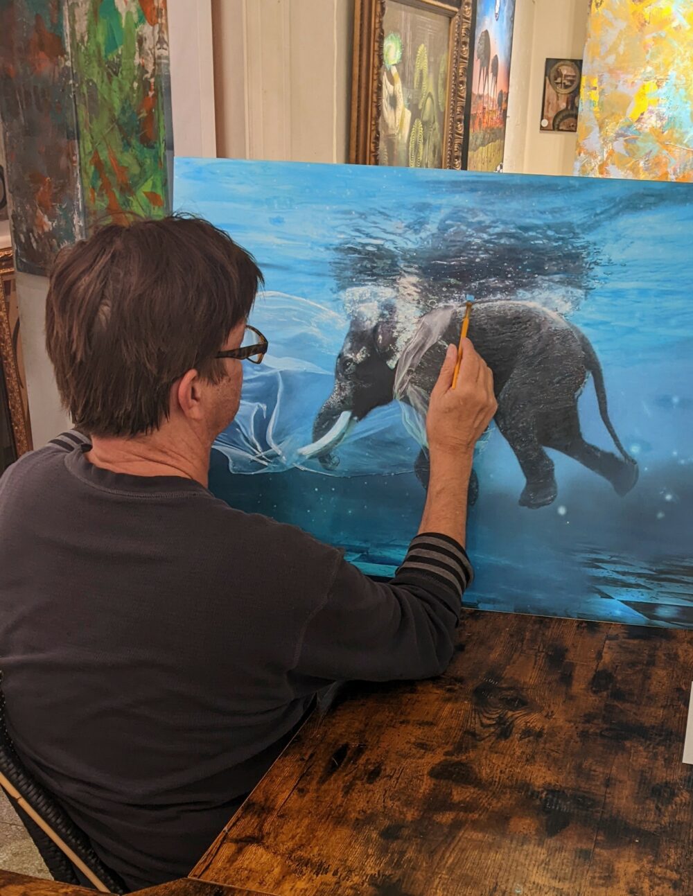 Bill Painting Ellie