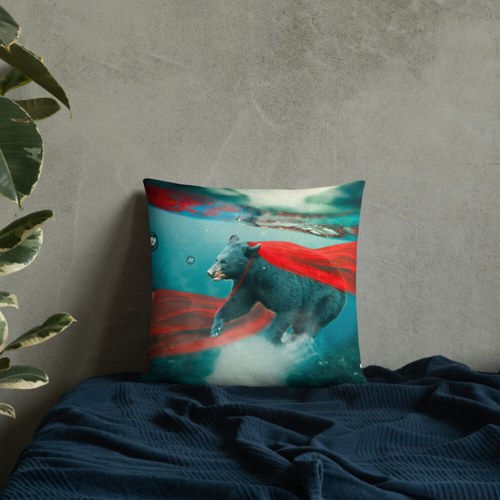 Aqua Bear Pillow
