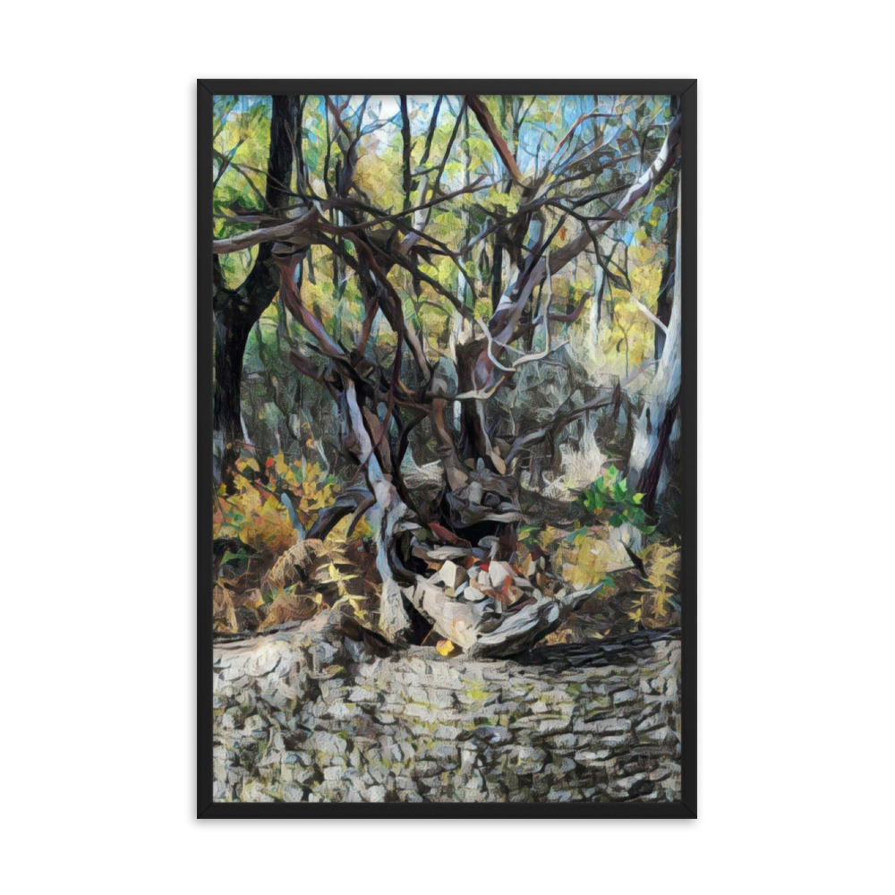 The Path To Shumont Mountain - Framed Print